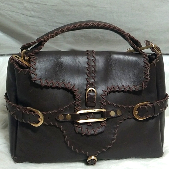Jimmy Choo Handbags - FINAL DROP! Authentic Jimmy Choo Brown Leather Whipstitch Tulita Gorgeous Bag